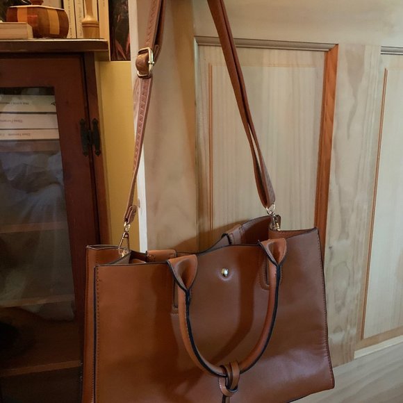 Handbag with shoulder strap Tan - Picture 6 of 16